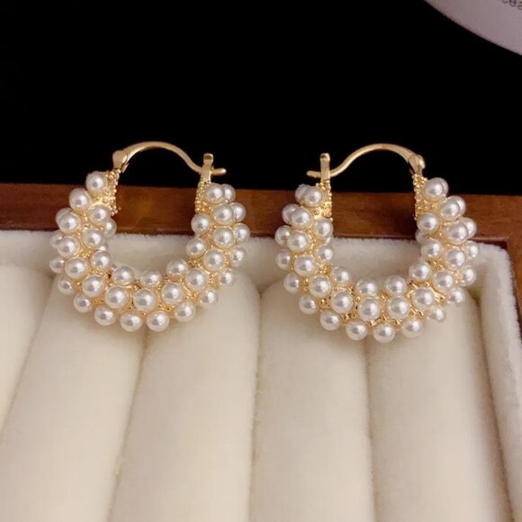 3/$35 Elegant Classic Style Streetwear U Shape Pearls Earrings - Picture 2 of 5